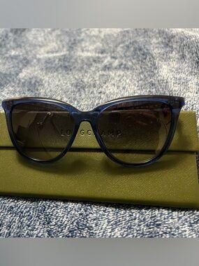 Longchamp Blue Transparent Cat-Eye Sunglasses NWOT